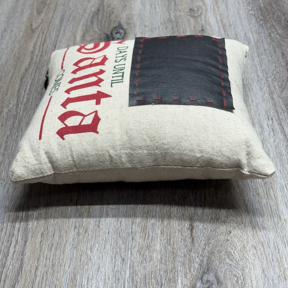 Pier 1 Imports Christmas Throw Pillow Advent Countdown Chalkboard NWOT 11" - Picture 10 of 15
